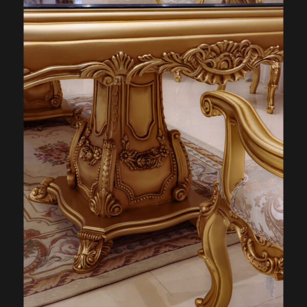 Handmade Palace Gold Dinning Table - Image 5