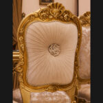 Handmade Palace Gold Arm Chair - Image 2