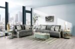 Gray LEYTONSTONE LOVESEAT SM1208-LV by Furniture of America. - Image 4
