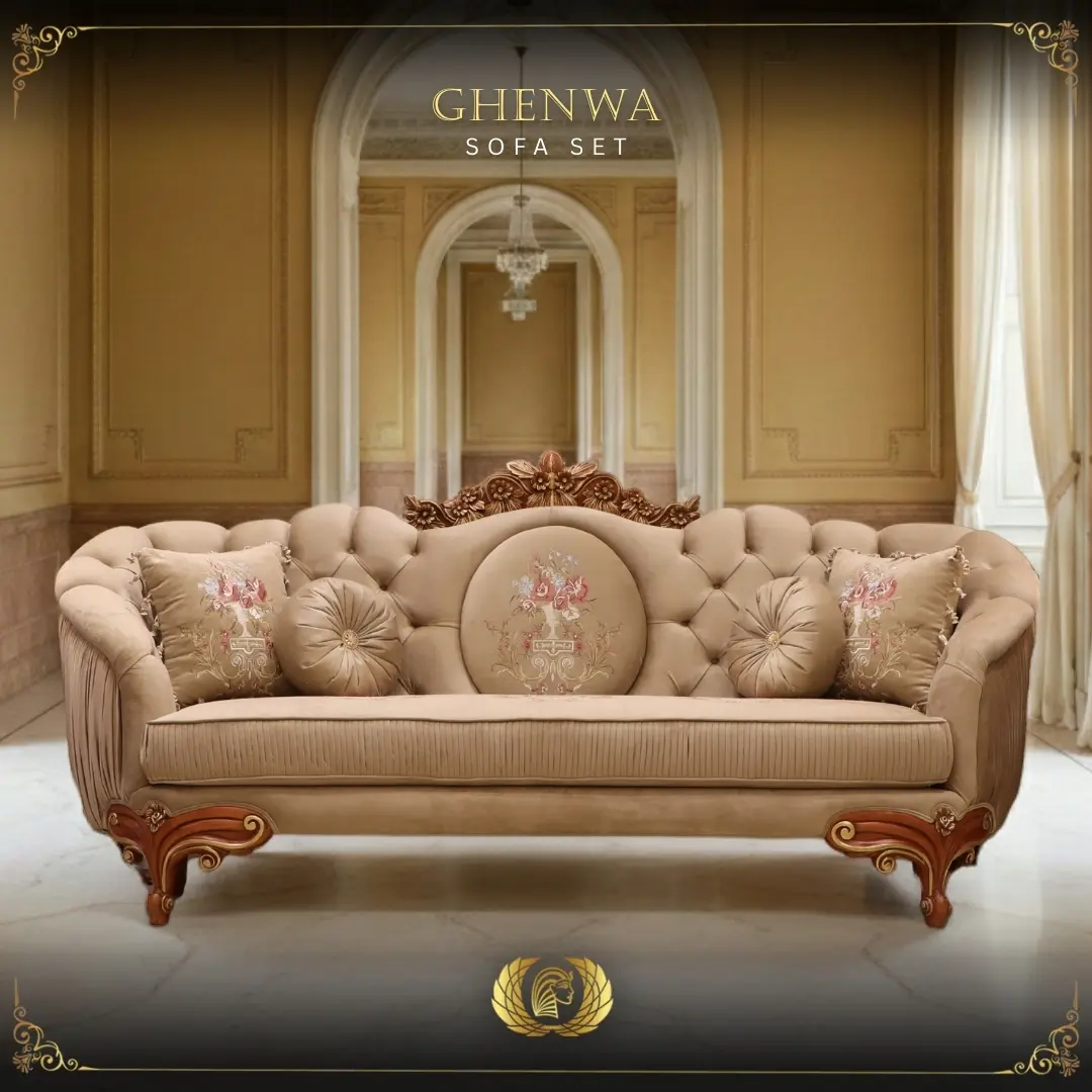 Handmade Ghenwa Brown Sofa | Mobilia Cleopatra 3 Ghenwa Sofa set (9)
