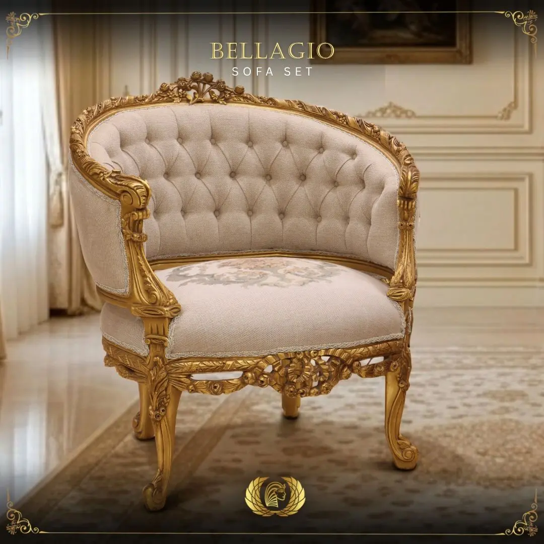 Handmade Bellagio Gold Chair | Mobilia Cleopatra 3 Handmade Bellagio Gold Chair - Image 1