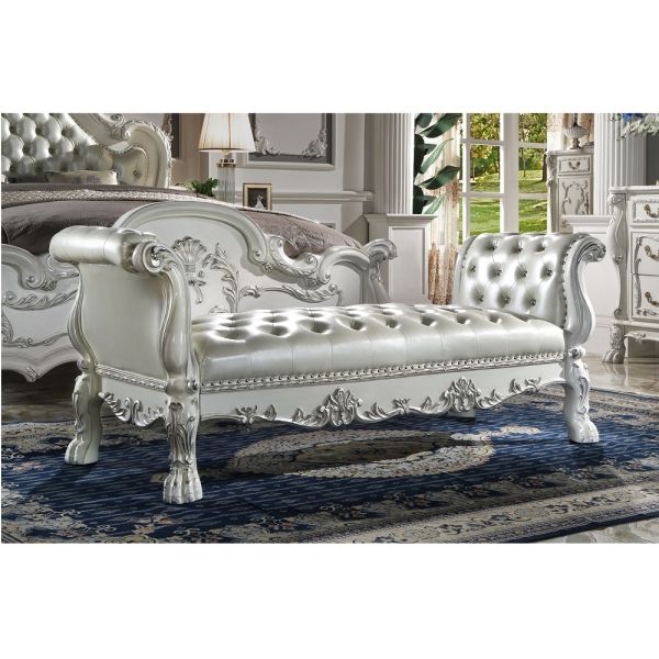 Antique White Dresden Bench Bd01687 By Acme | Mobilia Cleopatra 3 Dresden_Bench