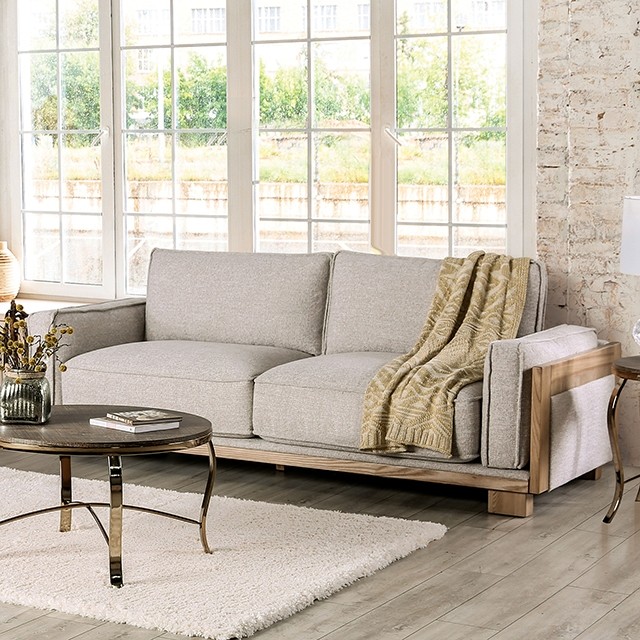 Light Brown/Natural Harstad Sofa Cm9983Lb-Sf By Furniture Of America | Mobilia Cleopatra 3 Light Brown/Natural HARSTAD SOFA CM9983LB-SF by Furniture of America - Image 1