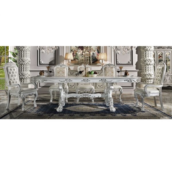 Bone White Dresden Dining Table Dn01694 By Acme | Mobilia Cleopatra 3 dn01694_Dining_Table