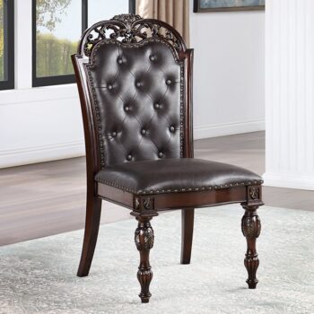 Nouvelle Brown Side Chair Set of 2 By Furniture of America