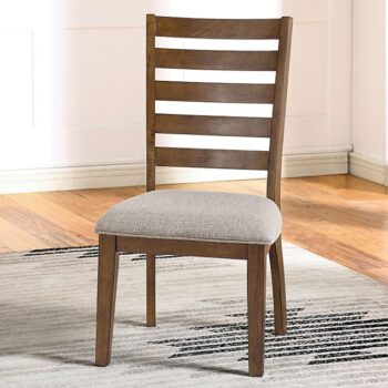 Rapidview Walnut/Light Gray Side Chair Set of 2 By Furniture of America