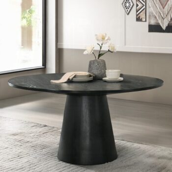 Black Round Dining Table