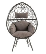 Light Gray Fabric Aeven Patio Lounge Chair 45111 by ACME - Image 4