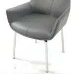 9087 Table Dark Gray with 1218 Swivel Dark Gray Chair