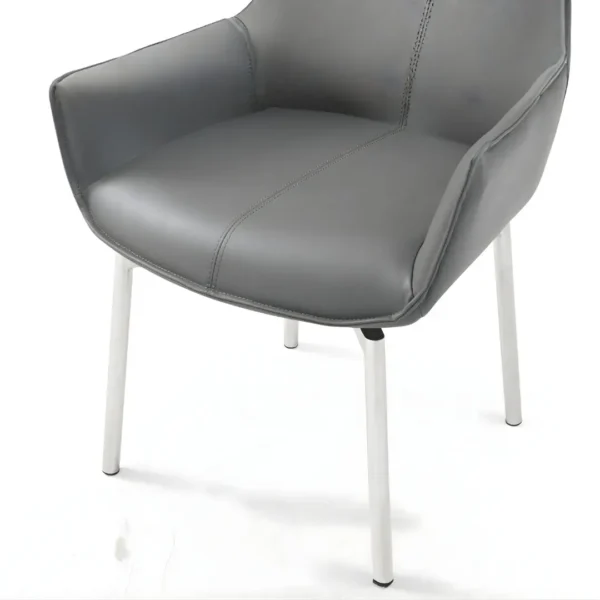 9087 Table Dark Gray with 1218 Swivel Dark Gray Chair