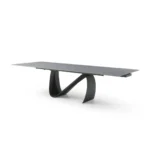 9087 Table Dark Gray with 1218 Swivel Dark Gray Chair