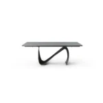 9087 Table Dark Gray with 1218 Swivel Dark Gray Chair