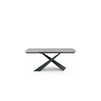 Gray 9422 Dining Table with 1218 swivel Dark gray chairs