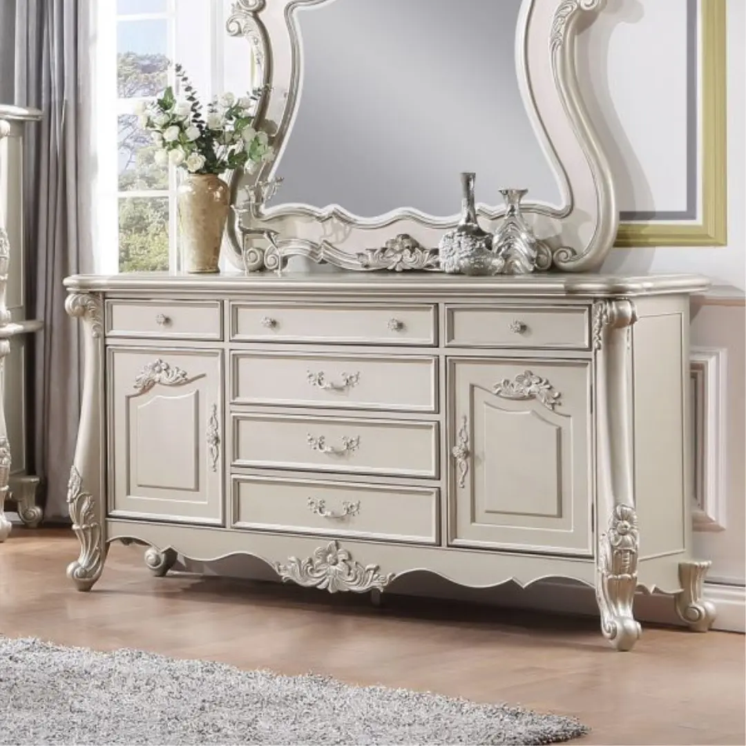 Bently Champagne Dresser By Acme | Mobilia Cleopatra 3 Bently Champagne Dresser By ACME