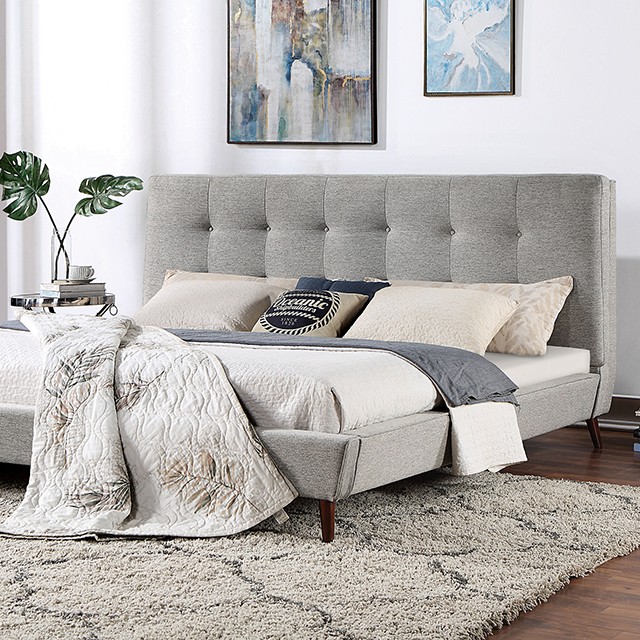 Gray Leomin Bed Cm7241Gy By Furniture Of America | Mobilia Cleopatra 3 Gray Leomin Bed CM7241GY By Furniture of America - Image 1
