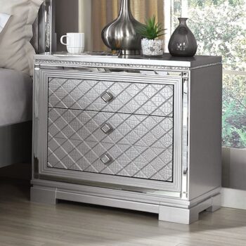 Silver Belleterre Night Stand CM7518N By Furniture of America