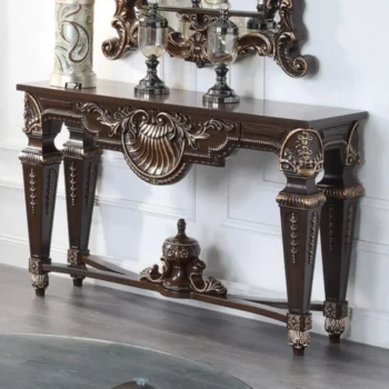 Cherry Victorian HD-8908C – Console Table By Homey Design