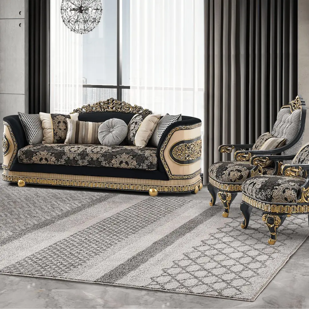 Victorian Hd-9012- 3Pc Sofa Set By Homey Design | Mobilia Cleopatra 3 Victorian HD-9012- 3PC Sofa Set By Homey Design - Image 1