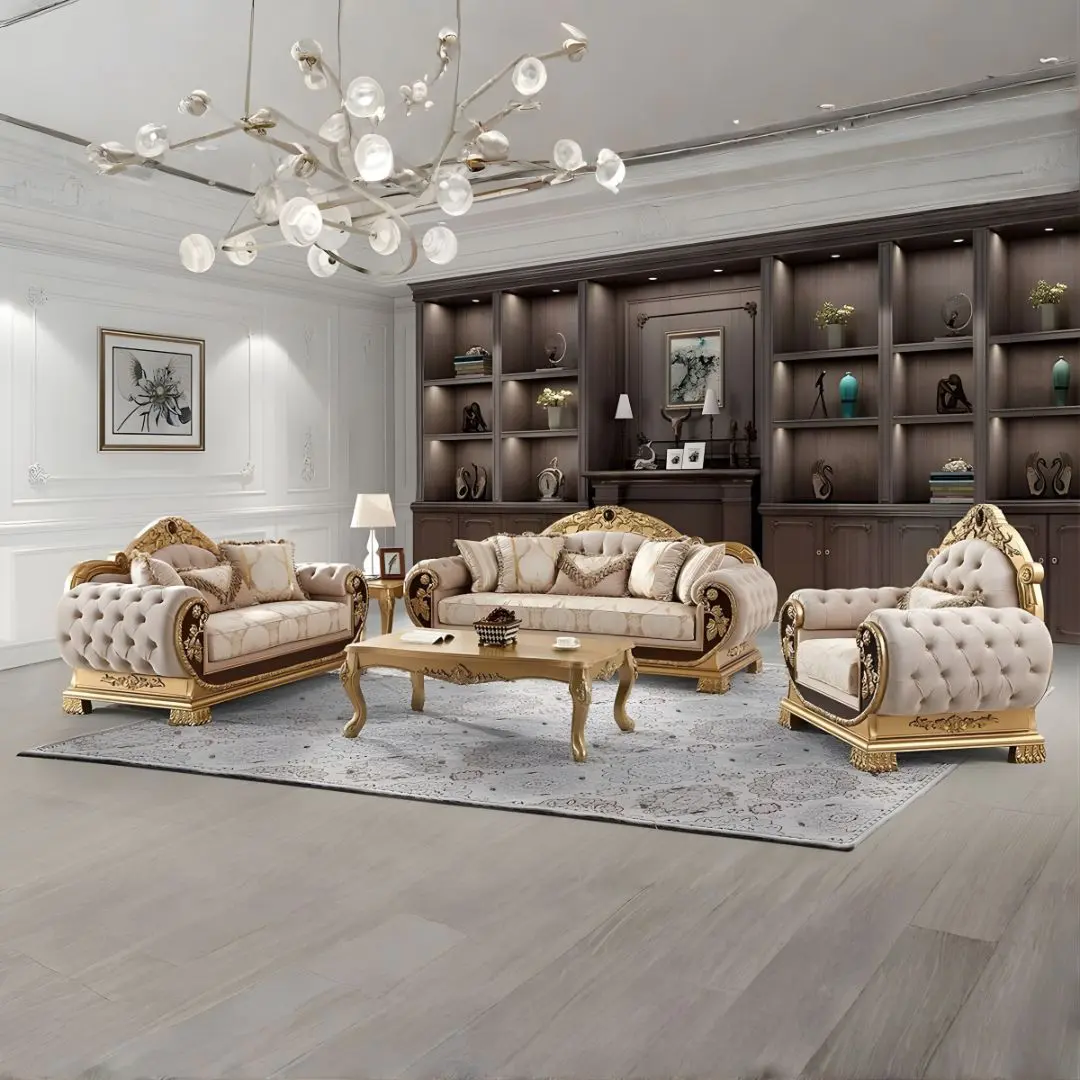 Victorian Hd-9016 3Pc Sofa Set By Homey Design | Mobilia Cleopatra 3 Victorian HD-9016 3Pc Sofa Set By Homey Design - Image 1