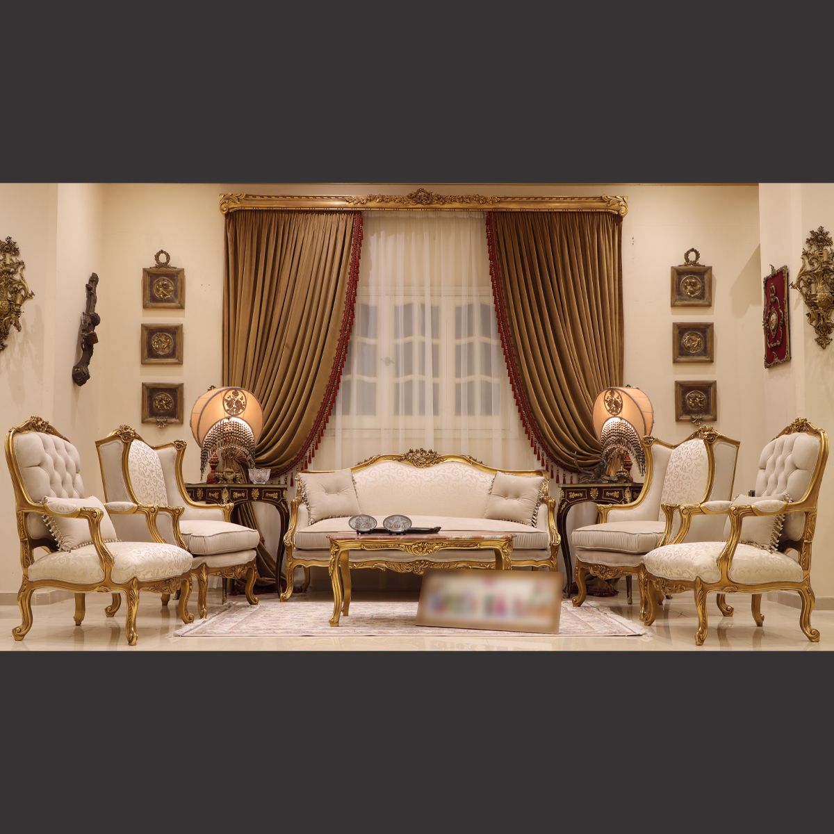 Mc-80 Off White Neoclassic Sofa Set | Mobilia Cleopatra 3 MC-80 off white Neoclassic sofa set - Image 1