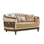 Brown Victorian Luxury Fabric Sofa Set HD-9017 By Homey Design - Image 5