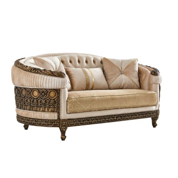 Brown Victorian Luxury Fabric Sofa Set HD-9017 By Homey Design - Image 5
