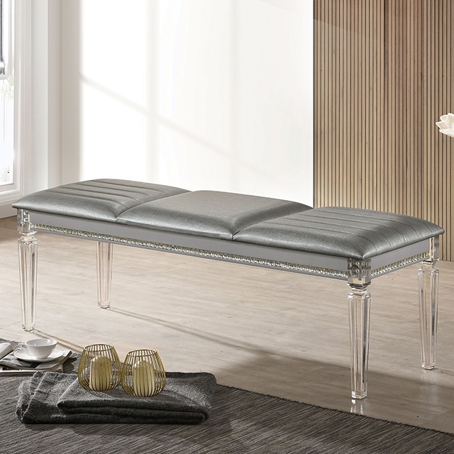 Maddie Bench Cm7899Sv-Bn By Furniture Of America | Mobilia Cleopatra 3 Maddie Bench CM7899SV-BN By Furniture Of America - Image 1