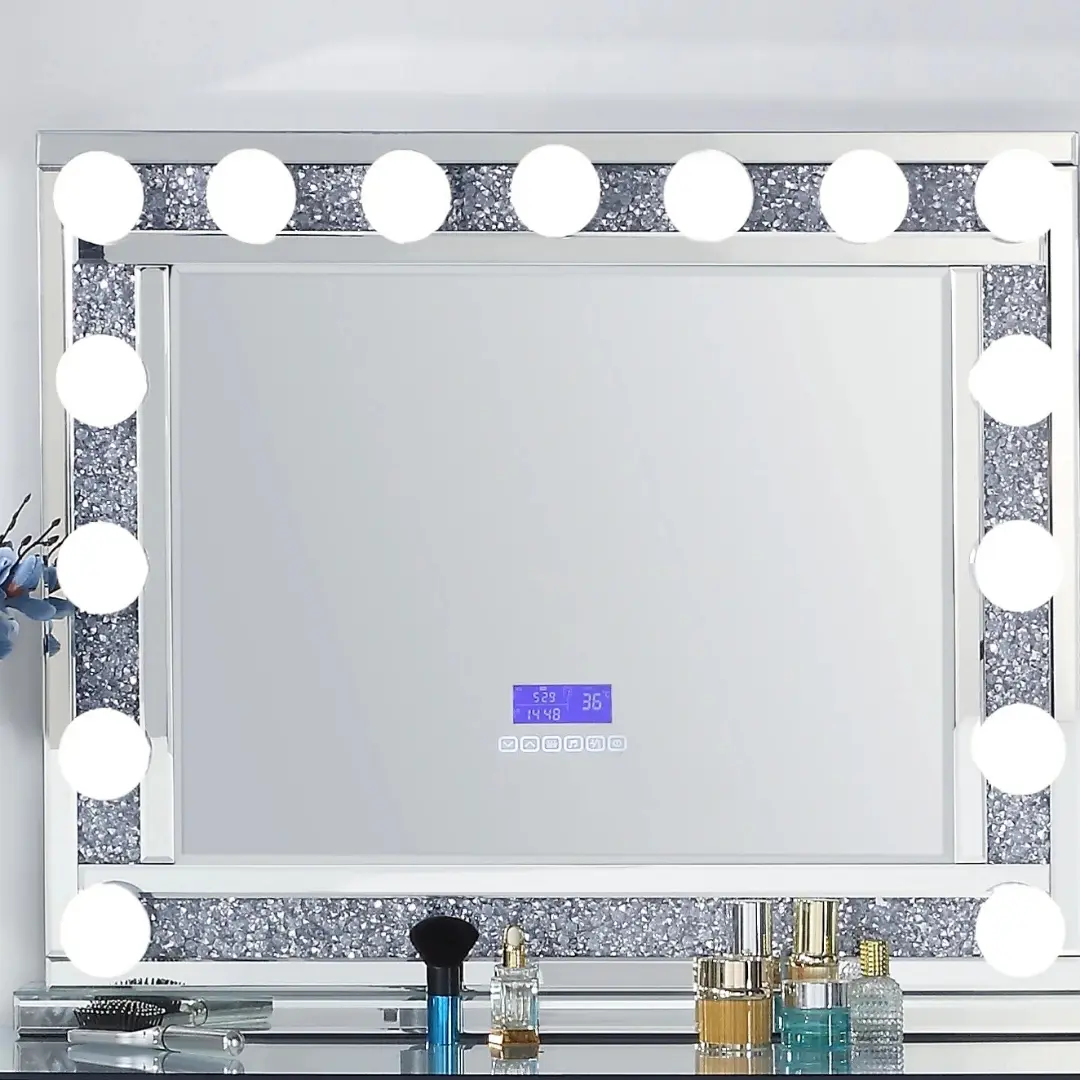 Mir1002Wh Silver And White Mirror By Artisan Furniture | Mobilia Cleopatra 3 MIR1002WH Silver and White Mirror By Artisan Furniture - Image 1