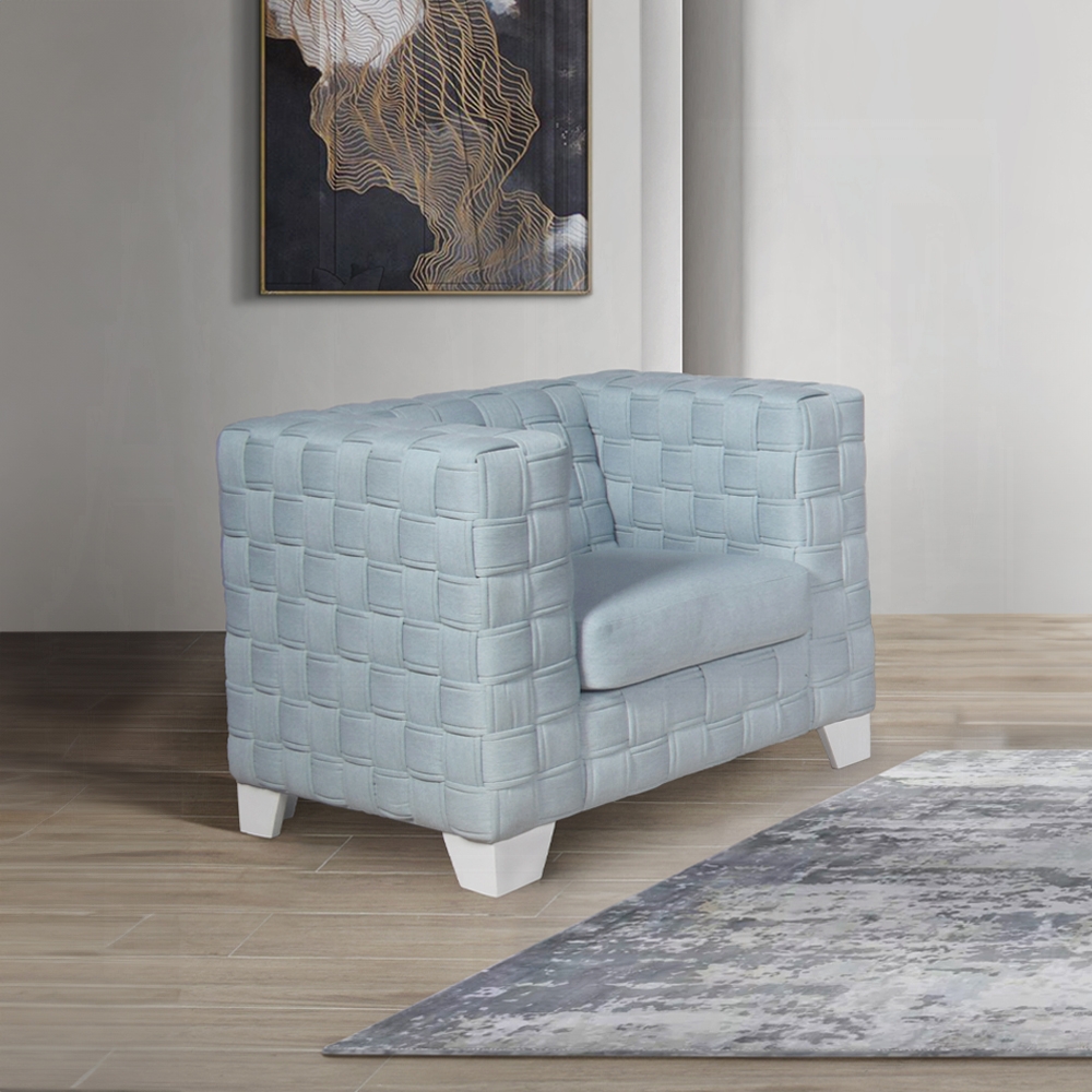 Light Teal Chenille Saree Chair Lv02348 By Acme | Mobilia Cleopatra 3 Teal Saree Chair
