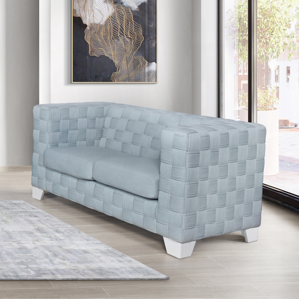 Light Teal Chenille Saree Loveseat Lv02347 By Acme | Mobilia Cleopatra 3 Light Teal Chenille Saree Loveseat LV02347 By ACME - Image 1