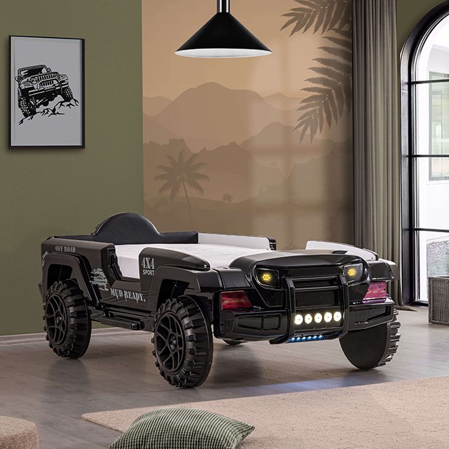 Black Randlar Youth Bed Foa7724Bk By Furniture Of America | Mobilia Cleopatra 3 Black Randlar Youth Bed FOA7724BK By Furniture Of America - Image 1