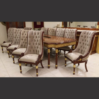 beige rococo dining set