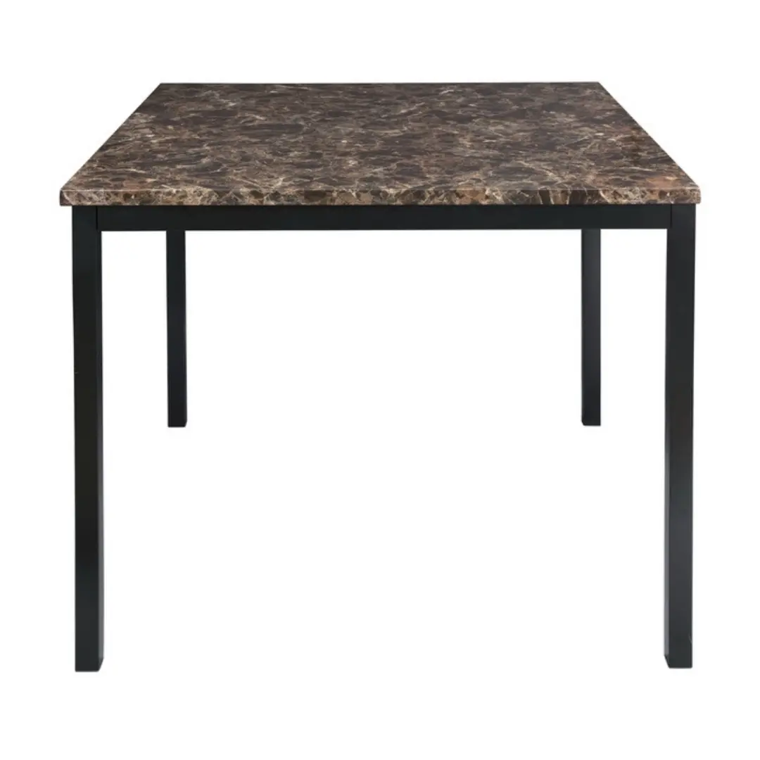 Black Metal Counter Height Table , Faux Marble Tempe Collection By Homelegance | Mobilia Cleopatra 3 Black metal Counter Height Table , Faux Marble Tempe Collection By Homelegance - Image 1