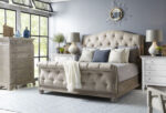 Summer Creek Shoals 6/6 Upholstery Natural Tufted Sleigh Bed By Art Furniture - Image 3