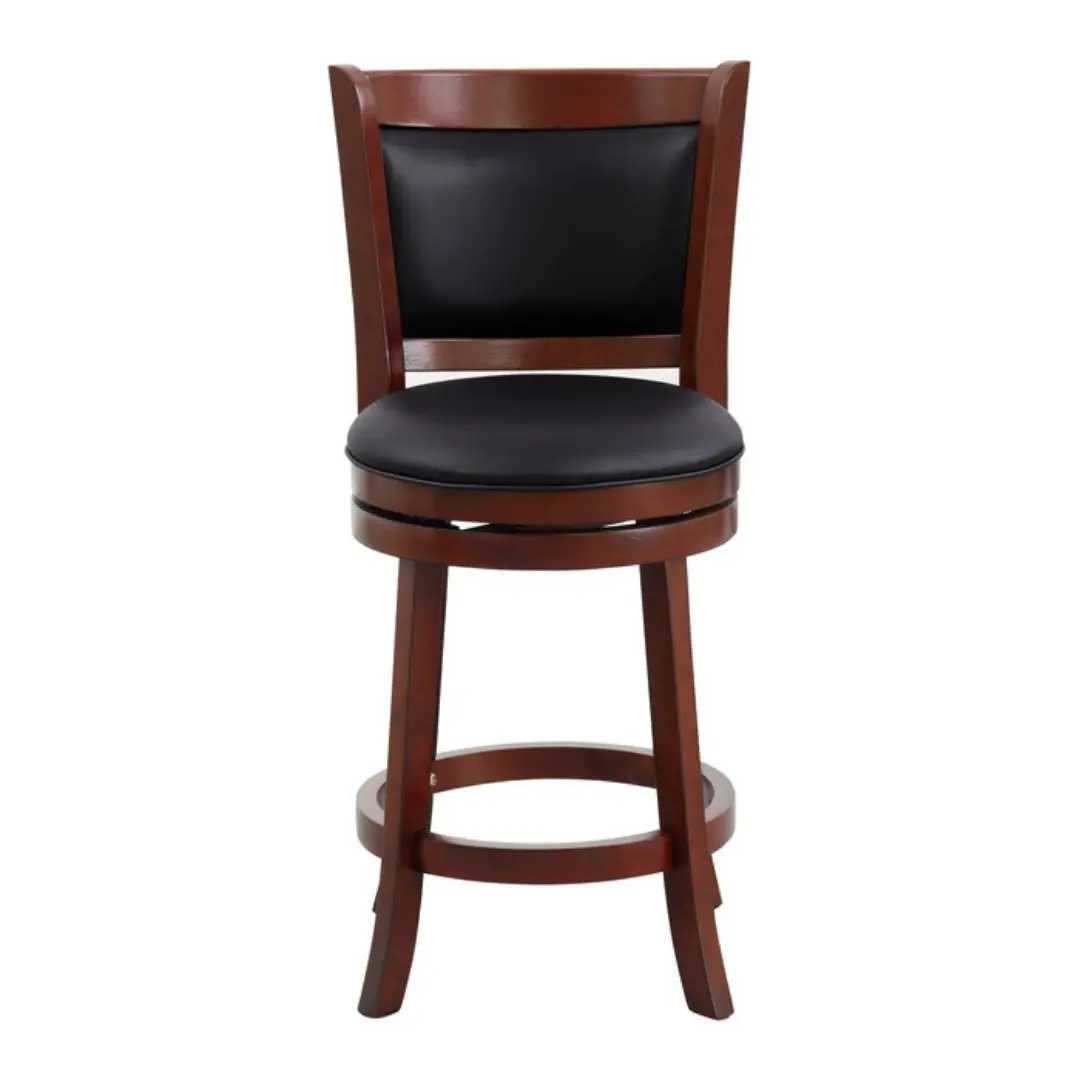 Dark Cherry Shapel Collection Swivel Counter Height Chair By Homelegance | Mobilia Cleopatra 3 Dark cherry Shapel Collection Swivel Counter Height Chair By Homelegance - Image 1