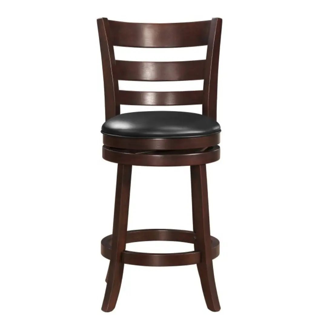 Dark Cherry Edmond Collection Swivel Bar Height Chair By Homelegance | Mobilia Cleopatra 3 Dark cherry Edmond Collection Swivel Bar Height Chair By Homelegance - Image 1