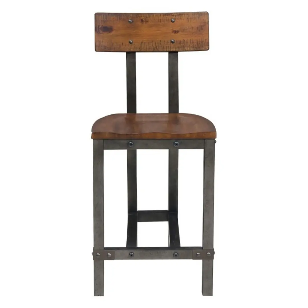 Rustic Brown And Gunmetal Holverson Collection Counter Height Chair By Homelegance | Mobilia Cleopatra 3 Rustic brown and gunmetal Holverson Collection Counter Height Chair By Homelegance - Image 1
