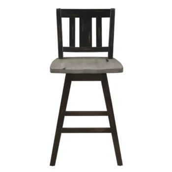 Slat Back Swivel Counter Height Chair