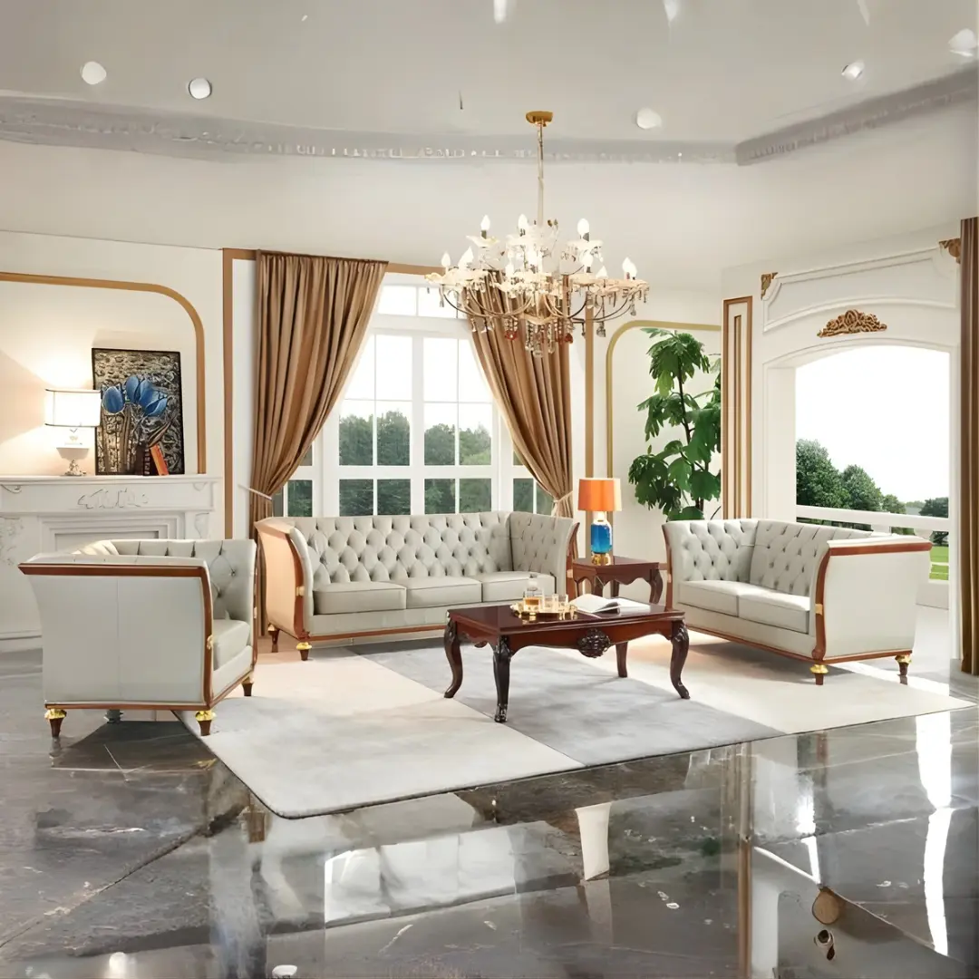 Mat, Shiny 401 Gray Leather Living Room Set By Esf Furniture | Mobilia Cleopatra 3 Mat, Shiny 401 Gray Leather Living Room Set By ESF Furniture