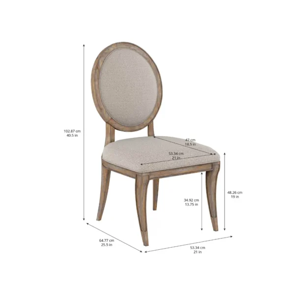 Architrave-Oval Almond Side Chair Set of 2 By Art Furniture - Image 4