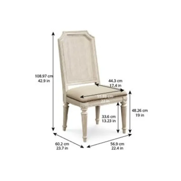 Arch Salvage-Mills Side Chair-Cirrus Set of 2 By Art Furniture - Image 2