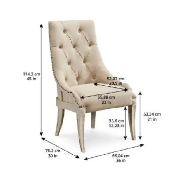 Arch Salvage-Reeves Host Chair-Cirrus Set of 2 By Art Furniture - Image 5