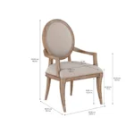 Architrave-Oval Almond Arm Chair Set of 2 By Art Furniture - Image 4