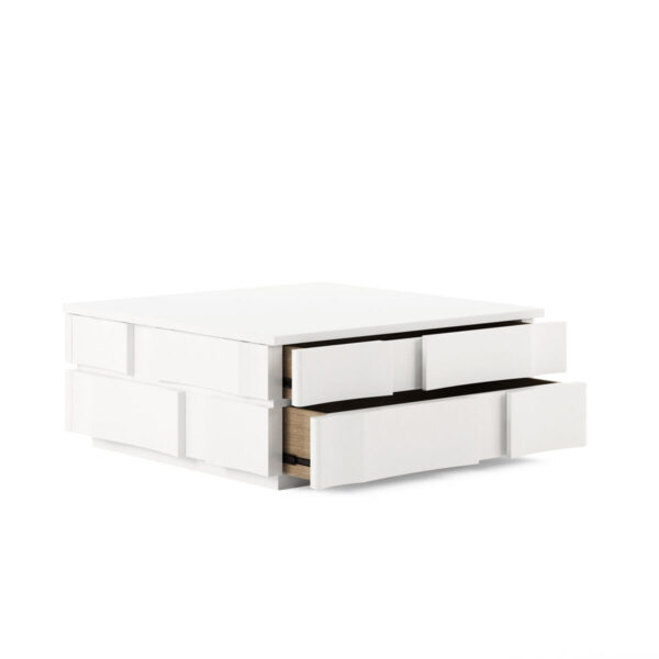 SQUARE COCKTAIL TABLE WITH DRAWERS