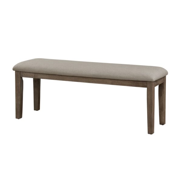 wire-brush brown finish Armhurst Collection Bench By Homelegance - Image 3