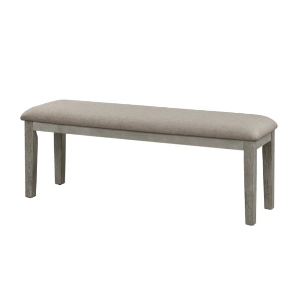 Wire-brush Gray finish Armhurst Collection Bench By Homelegance - Image 2