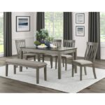 Wire-brush Gray finish Armhurst Collection Bench By Homelegance - Image 3