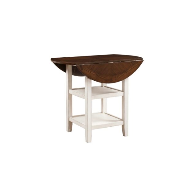 Whitwash and Dark Cherry Kiwi Collection Counter Height Leaf Table,2X9" By Homelegance - Image 4
