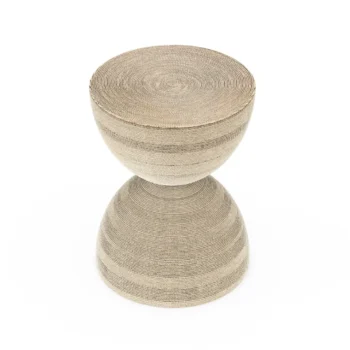Contemporary Round Pedestal End Table