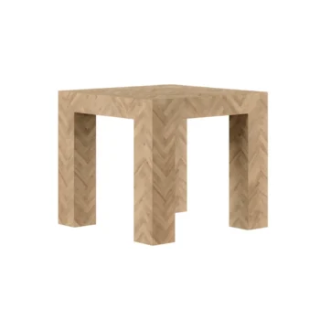 Washed Oak Square End Table